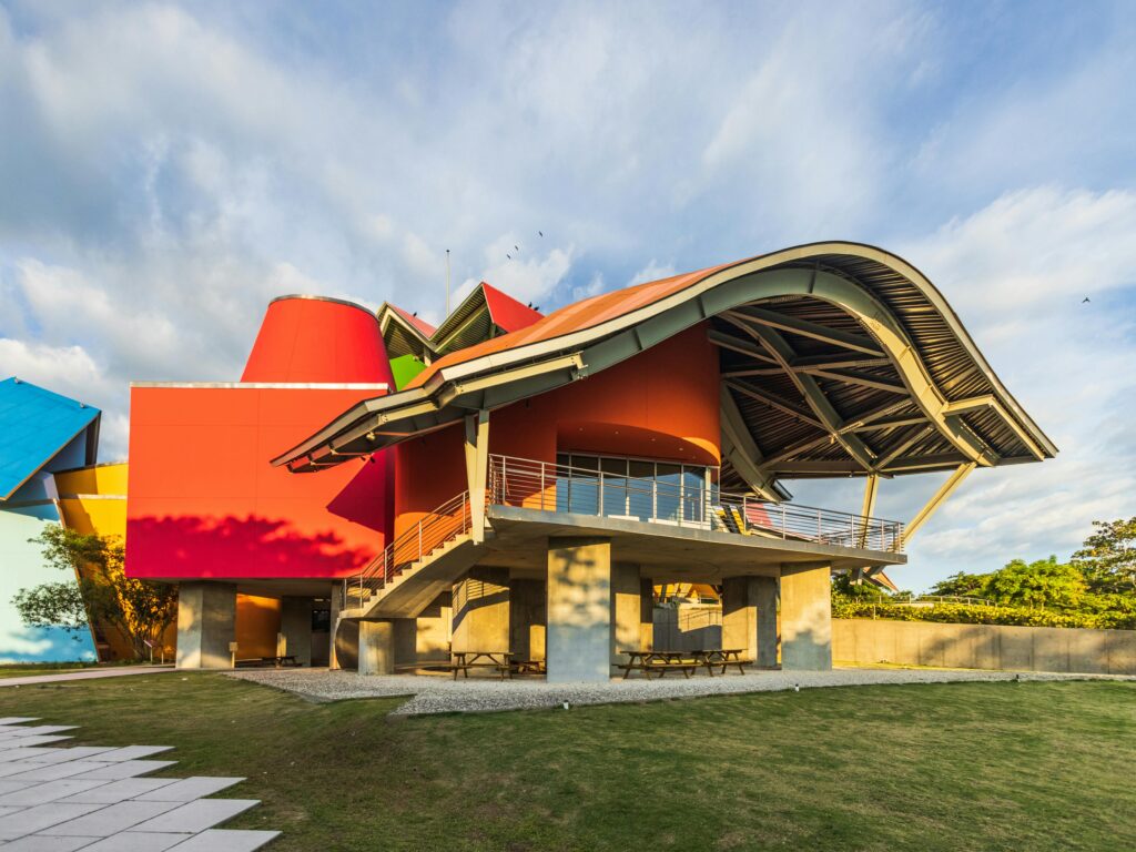 pexels-photo-20993596-20993596 Vibrant modern architecture of Biomuseo, Panama City, designed by Frank Gehry.